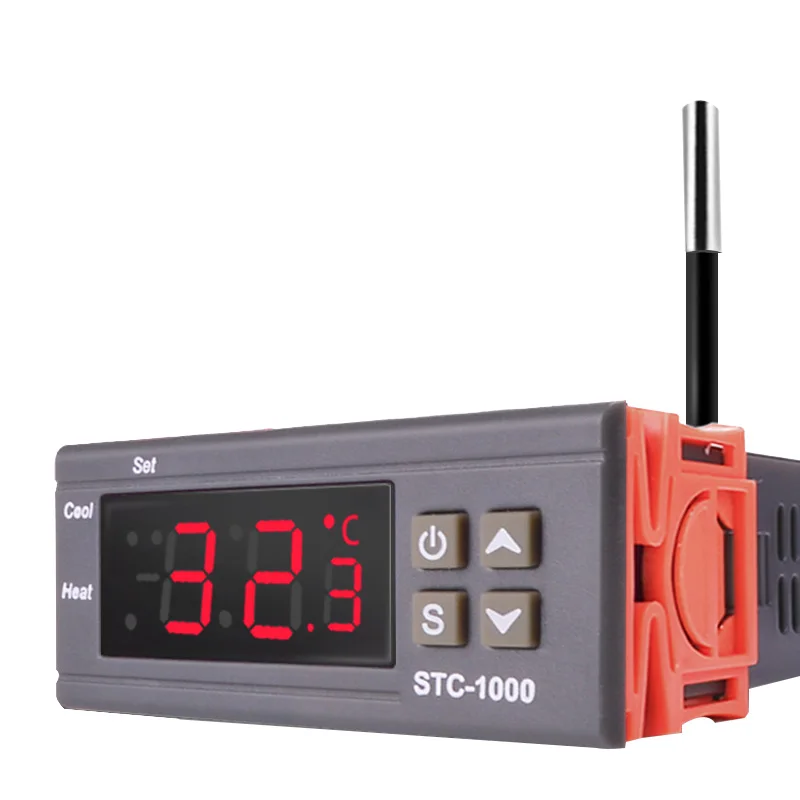 Цифровой регулятор температуры STC 1000 220 в 12 В Терморегулятор с двумя реле для