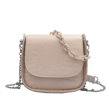 

High Quality Women Small Pu Leather Crossbody Bag Fashion Designer Chain Handbags Shoulder Bags Casual Female Messenger Bags New