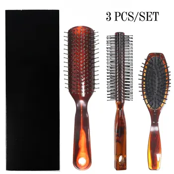 

Wholesale 3pcs Wooden Hairbrush Set Paddle Detangling Brush Anti-static Rotating Massage Comb for Men Women Kids Hair Combs M3
