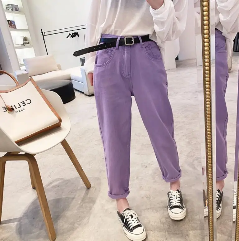 Purple Jeans Woman Plus Size Black 