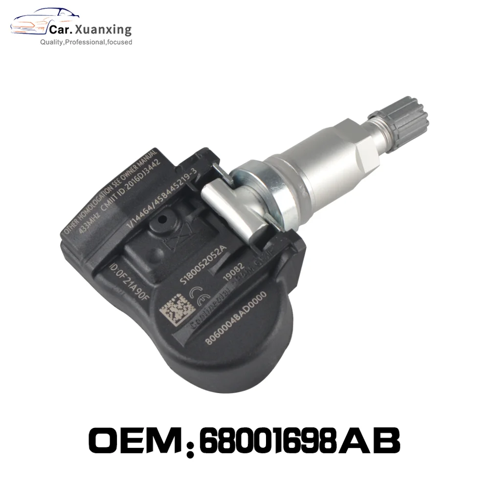 68001698AB датчик давления в шинах Система мониторинга TPMS 433 МГц для Chrysler Dodge Jeep VW |