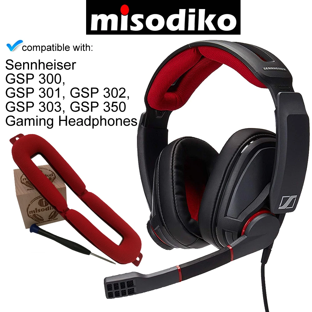 Misodiko Замена Подушки амбушюры для Sennheiser GSP 300 301 302 303 350 игровая гарнитура, ремонт наушник накладки для наушников Подушка