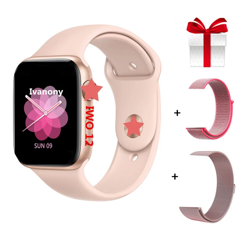 IP68 Водонепроницаемый IWO 12 Pro Watch series 5 1:1 Смарт-часы 44 мм Bluetooth Smartwatch VS IWO 8 IWO 11 W34 для Apple iPhone Android - Цвет: E
