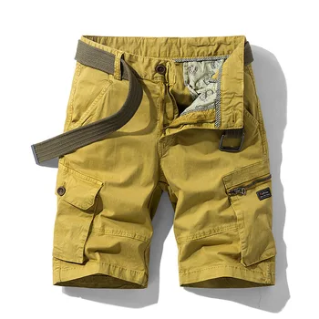 

Summer Loose Straight Cylinder Big Code Shorts Outdoor Tooling Shorts Multi-bag Shorts Men Leisure Five Points Pants Middle