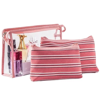 

Travel Transparent Cosmetic Bag PVC Women Zipper Clear Makeup Bags Beauty Case Make Up Organizer Storage Bath Toiletry Wash Bag