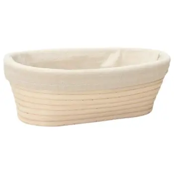 

25cm Oval Rattan Cane Bread Proofing Liner Basket Durable for DIY Handmade Bread