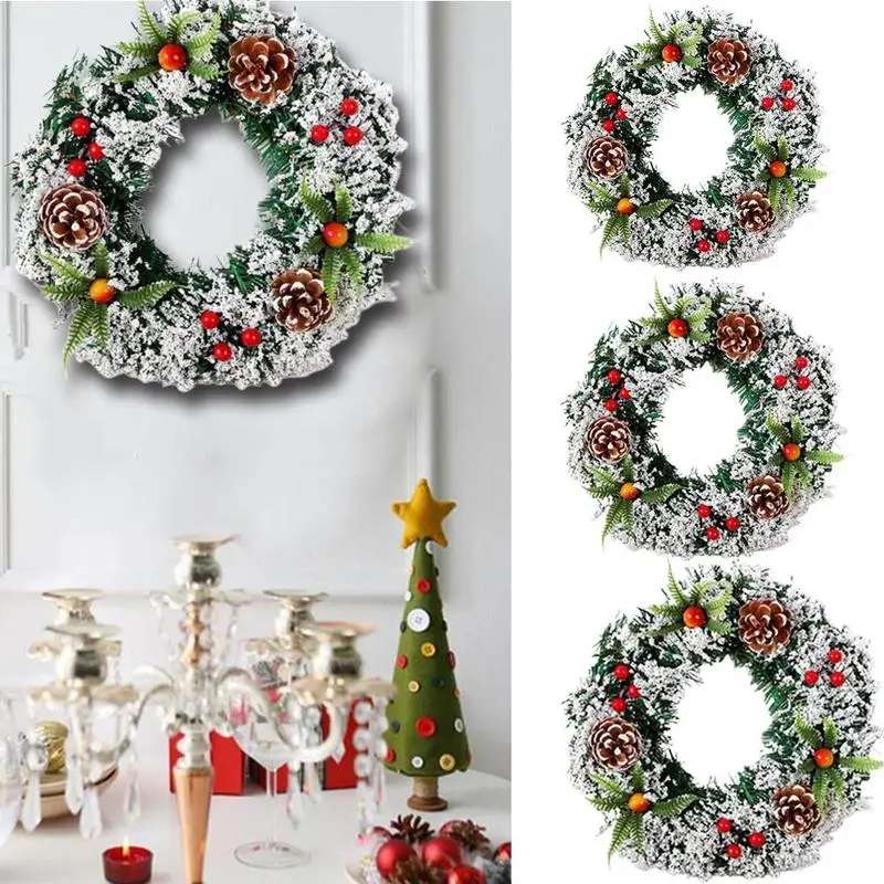 

20/ 30/ 40cm Christmas Wreath Door Wall Ornament Christmas Tree Garland Decoration Christmas Decoration For Home