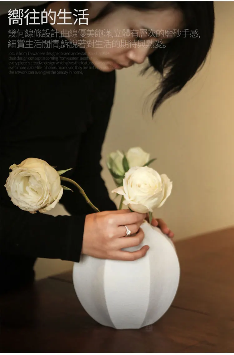 Японский дзен ручной работы керамическая ваза Геометрическая ваза домашний Декор Гостиная украшение креативный стол простые сухие цветочные украшения