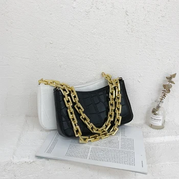 

Niche Design Bags 2020 New Trendy Fashion High-end Women's Shoulder Bag Texture Chain Portable Underarm Bags Sublimation Blanks