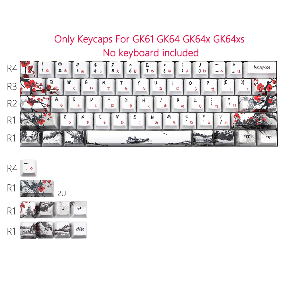 71 chave oem perfil keycap para gh60
