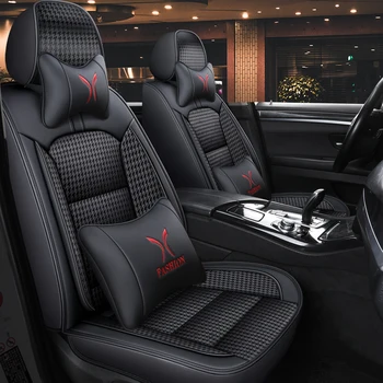 

Full Coverage PU Leather car seat cover flax fiber auto seats covers for mazda 6 gg gh gj mazda 626 atenza familia premacy