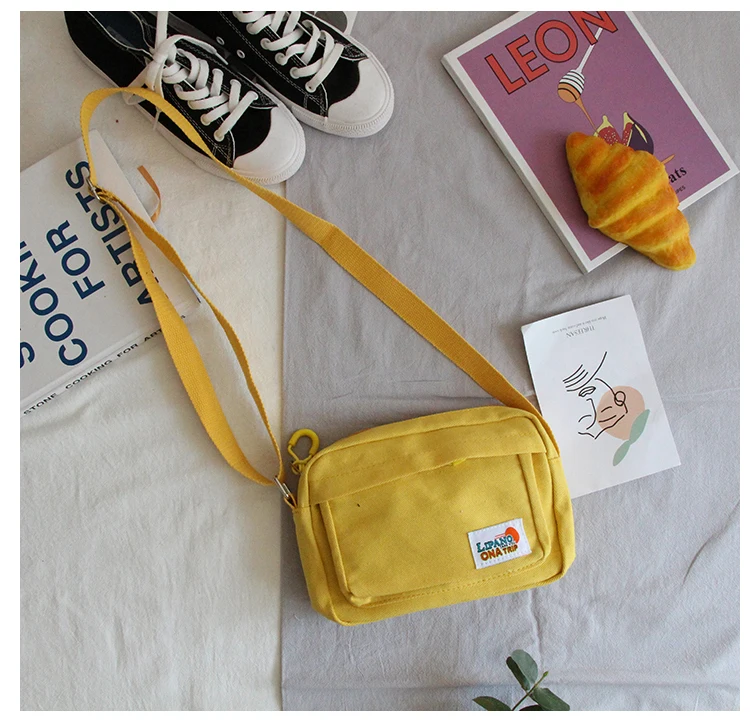 Классические женские сумки-мессенджеры для девочек, новые повседневные Простые однотонные сумки на плечо, сумки через плечо для девочек из Южной Кореи - Цвет: Yellow