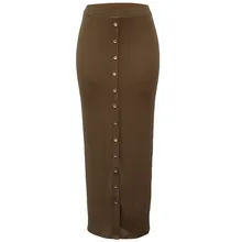 Long Skirts For Women Steampunk Vintage Women Solid Color Lace Up High Waist Irregular Casual Knitted Pencil Hip Skirt Half-leng