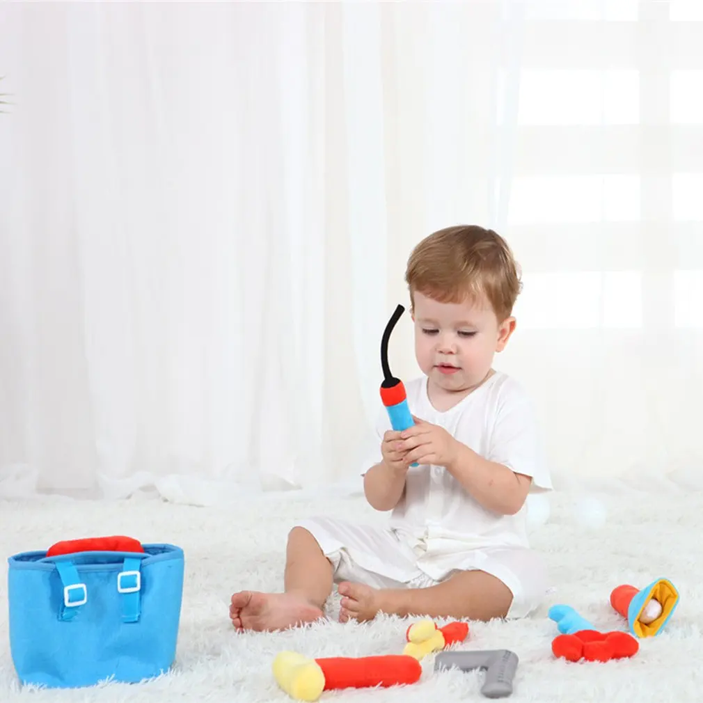 Детский игровой домик для мальчиков и девочек, плюшевая игрушка, набор инструментов для раннего образования, обучающие средства, инструмент для ремонта