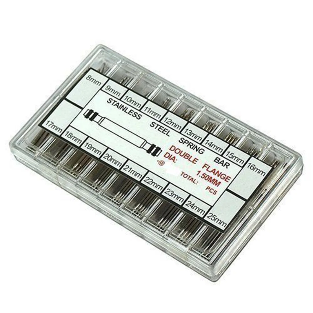 Watch Repair Tool Set + 360pcs 8-25mm Stainless Steel Spring Bars Watch Back Case Opener Link Pins Remover Tweezer Screwdriver