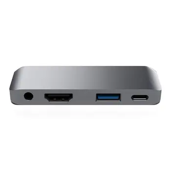 

USB Type-C Hub Adapter with USB-C PD Charging 4K HDMI USB 3.0 & 3.5mm Headphone Jack-Compatible