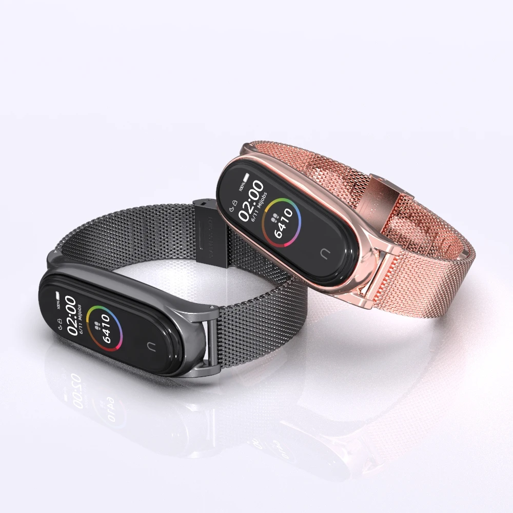 Для Mi Band 5 металлический браслет для Xiaomi Bend 4 ремешки на запястье Correa Miband 3 Смарт NFC