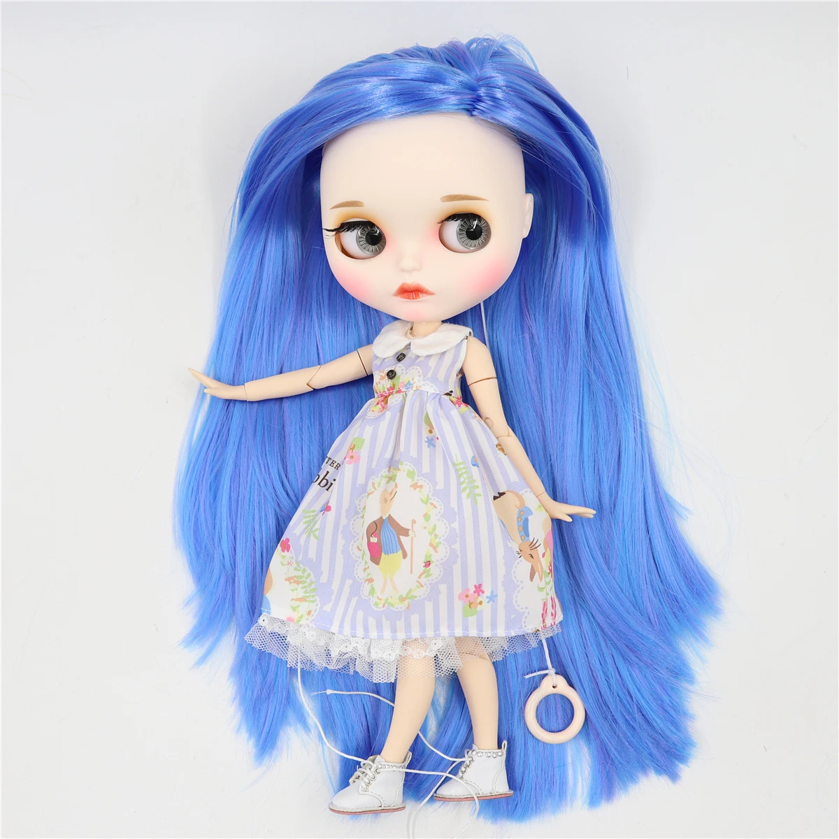 ICY factory шарнирная кукла blyth фиолетовый микс синие волосы шарнирное тело матовое лицо 30 см 1/6 игрушка