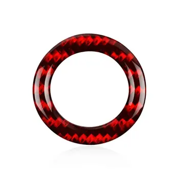 

Carbon Fiber Switch Ring Decor Trim Start Stop Switch For Ford Mustang 2009-2013 Red Interior Sticker Ring Decor