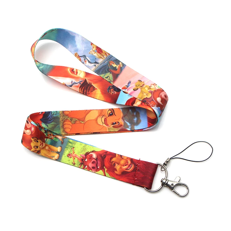K616 лев Король мультфильм брелок Lanyards держатель удостоверения личности ID карты пройти мобильный телефон USB бейдж держатель ключевой ремень