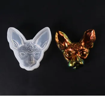 

Transparent Silicone Mould Dried Flower Resin Decorative Craft DIY Devil cat Mold epoxy resin molds for jewelry