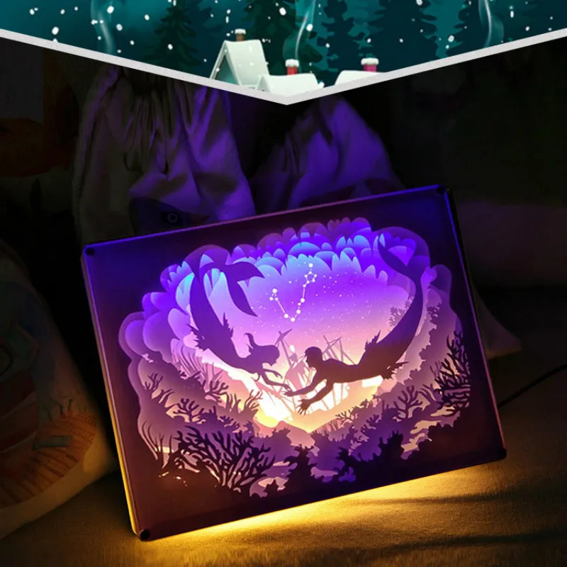 Preise 12 konstellation Papier Carving Lampe Neuheit 3D Nachtlicht USB Power Papier cut Atmosphäre Lampe Wohnzimmer Schlafzimmer Kunst Dekoration