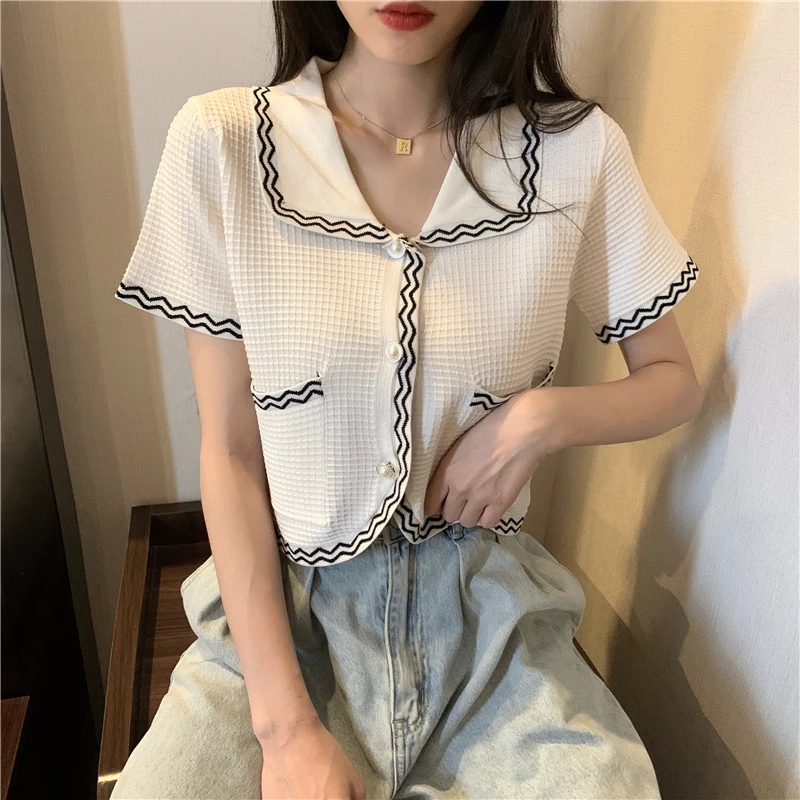 

Женские футболки, топы, японский Kawaii, Женская Повседневная футболка Ulzzang, Ретро стиль, свободная футболка, Женская Корейская одежда Harajuku для женщин