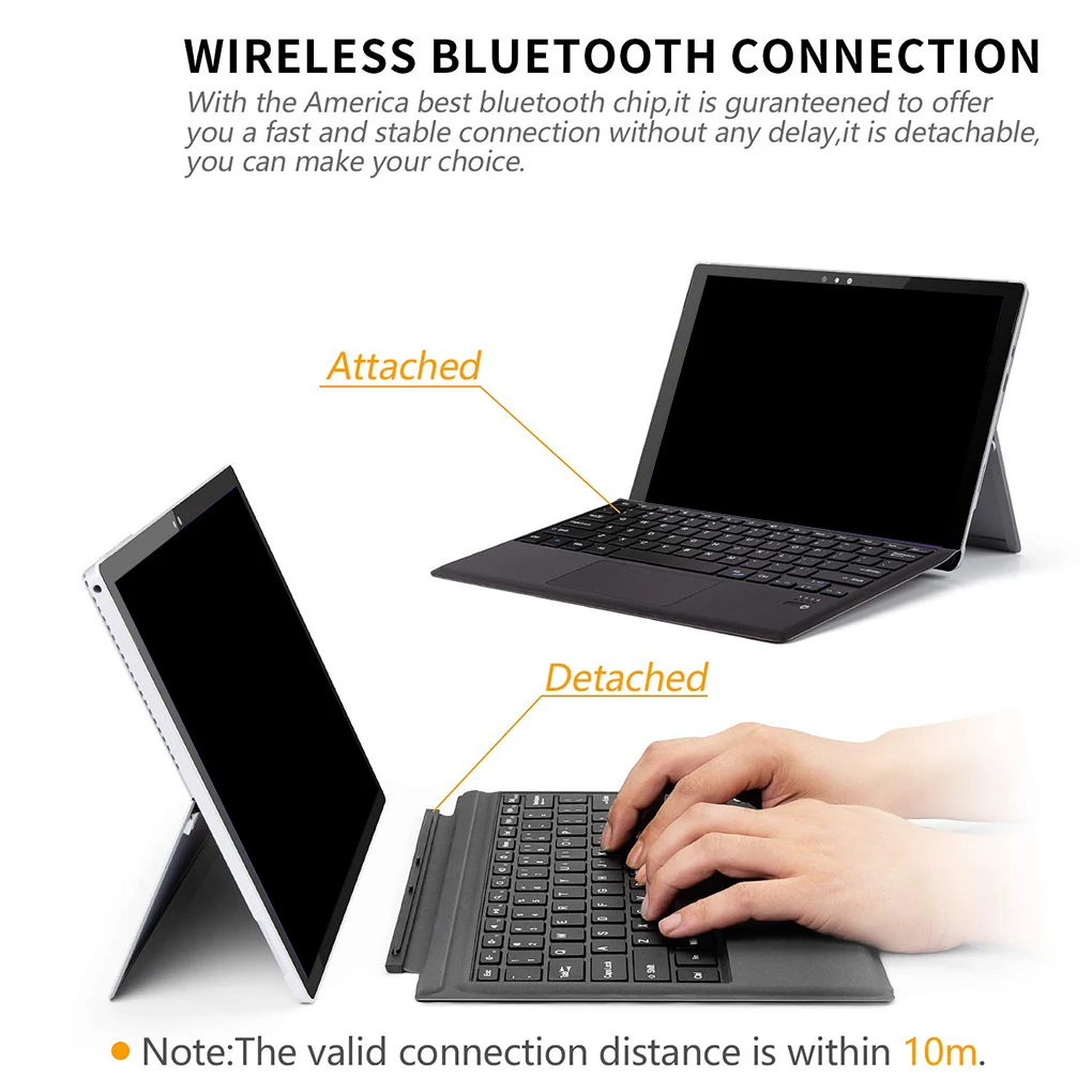 Замена для microsoft поверхности Pro3/4/5 планшет Bluetooth Беспроводной Магнитный эргономичная клавиатура