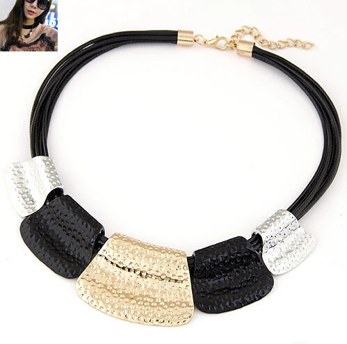 XL704 ZOSHI, Винтажное колье, Макси ожерелье из кожаной цепи, кулон, колье, Femme Bijoux, женские массивные подвески и ожерелья - Окраска металла: XL704