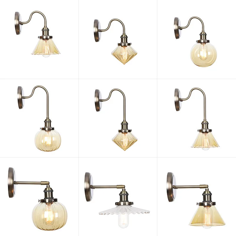 

Nordic style unique small corridor study bedroom wing dining room decoration single head wall lamp