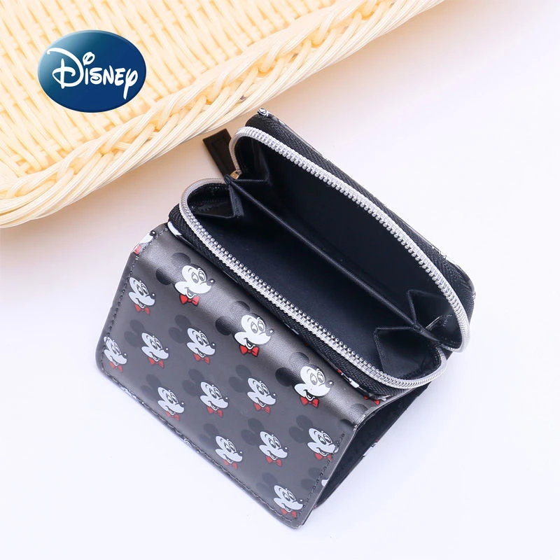 Disney cartera de alta gama de Mickey para mujer, tarjetero de gran de alta calidad con cremallera de PU, monedero de marca de lujo, novedad|Monederos| - AliExpress