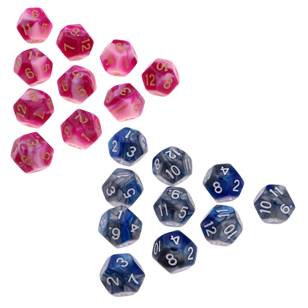 Многогранные кости D12 для D& D RPG MTC настольная игра набор из 20