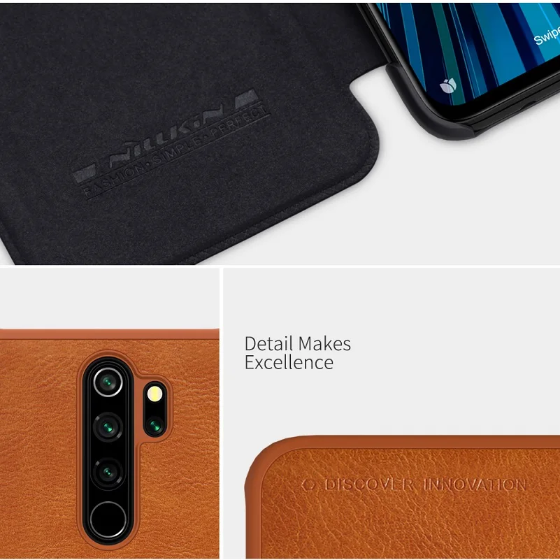 Redmi Note 8 чехол глобальная версия NILLKIN винтажный Qin флип-чехол бумажник из кожи ПУ и ПК задняя крышка для Xiaomi Redmi Note 8 Pro Чехол