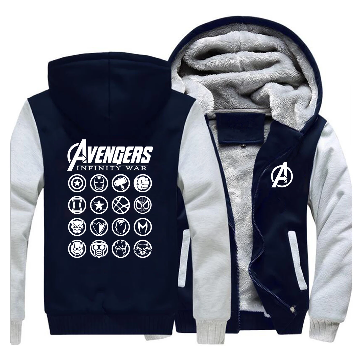 Cena Zima nowy 2019 gorąca sprzedaż bluzy męskie Raglan Avengers odzież sportowa Hip Hop modny płaszcz grube śmieszne bluzy ciepłe ubrania