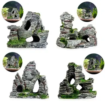 

2020 High quality Resin Rockery Artificial Mountain Aquarium Fish Bowl Landscaping Accessories