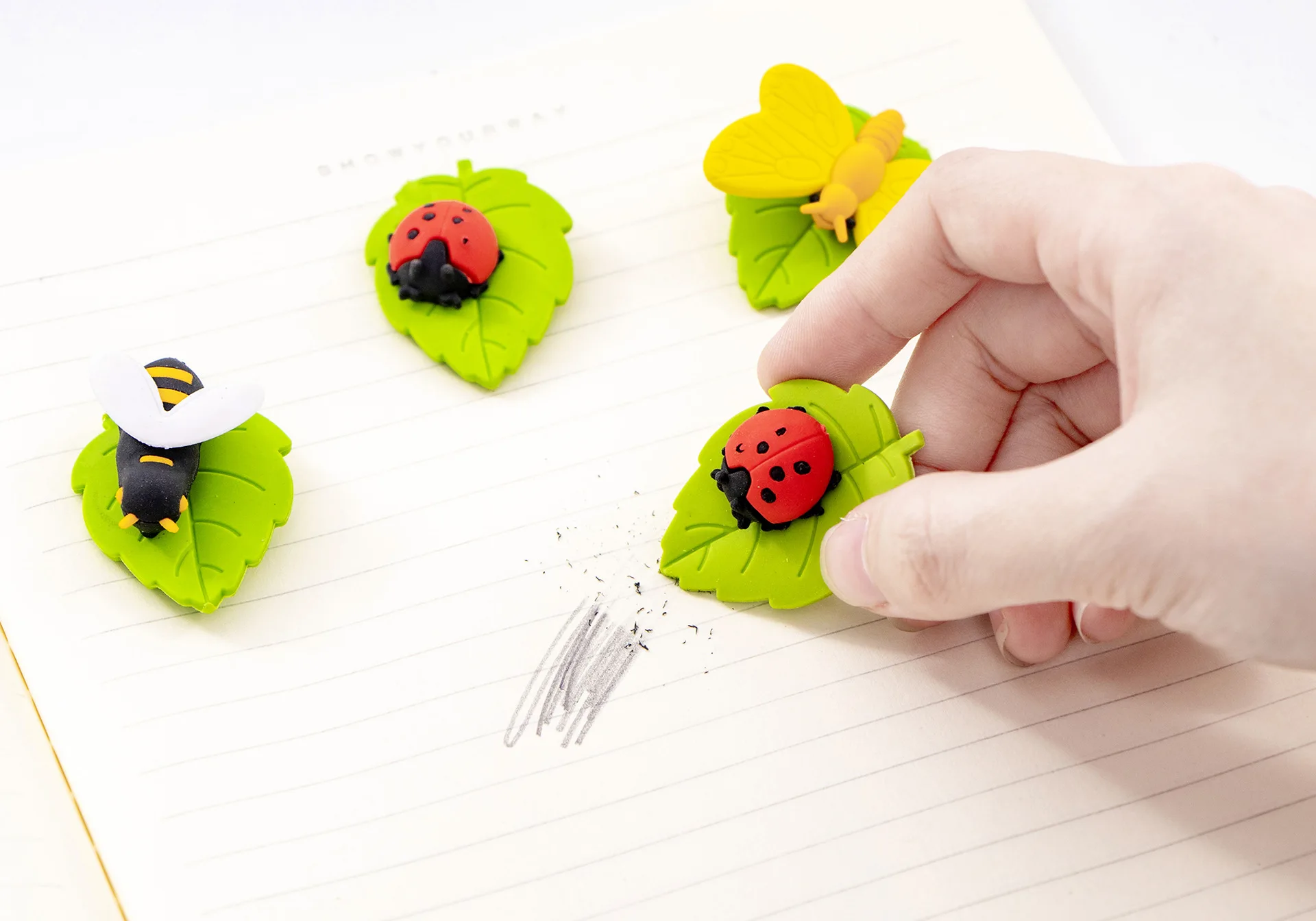 4 Pcs/Lot Creative Butterfly Bee Insect Series Rubber Suit Student Stationery Eraser