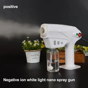 

Portable 1200W Disinfection Blue Light Nano Steam Gun Water Mist Trigger Sprayer 110V 20V Hair Spray Machine Ultra Fine Aerosol