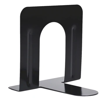 

1 Pair Home Metal Stand Desk Organizer Universal Bookend Storage Library Study Room Support Decorations Stationery Non Skid Gift