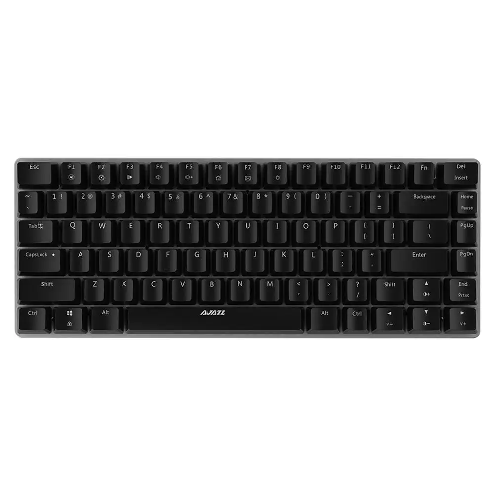 AJAZZ AK33 Mechanical Gaming Keyboard Wired,White Lighting Modes,82 Keys  100% Anti-Ghosting Mechanical Keyboard for Laptop, Windows,MAC, PC Games  and Work, Black Keyboard(Blue Switch) 