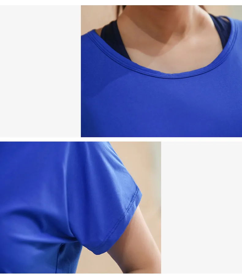 L-XXXXL размера плюс, Спортивная футболка, короткий рукав, открытая спина, футболка для фитнеса, быстросохнущая, для бега, спортзала, топы, рубашка для йоги, женская спортивная одежда