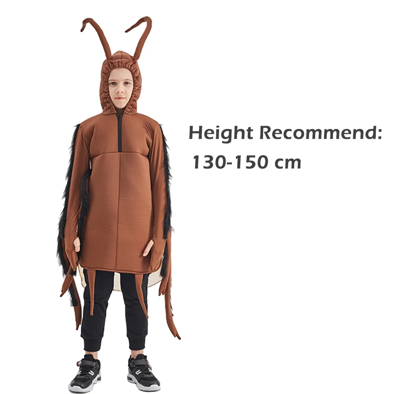 Eraspooky Creepy Cockroach Costume Children Halloween Costume For Kids Funny Animal Jumpsuit Boys Carnival Cosplay Fancy Dress Eraspooky Creepy Cockroach Costume Children Halloween Costume For Kids Funny Animal Jumpsuit Boys Carnival Cosplay Fancy Dress