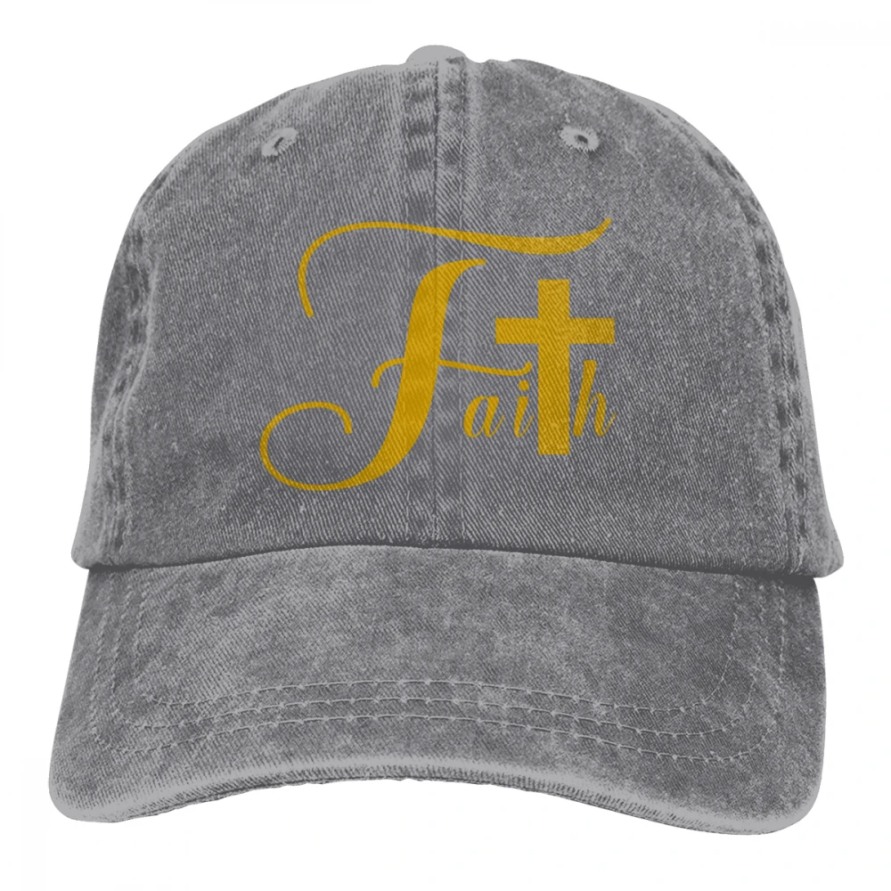 Религиозный крест Casquette черный унисекс Мужские Женские джинсовые бейсболка с ремешком кепки Регулируемый Гольф папа шляпа