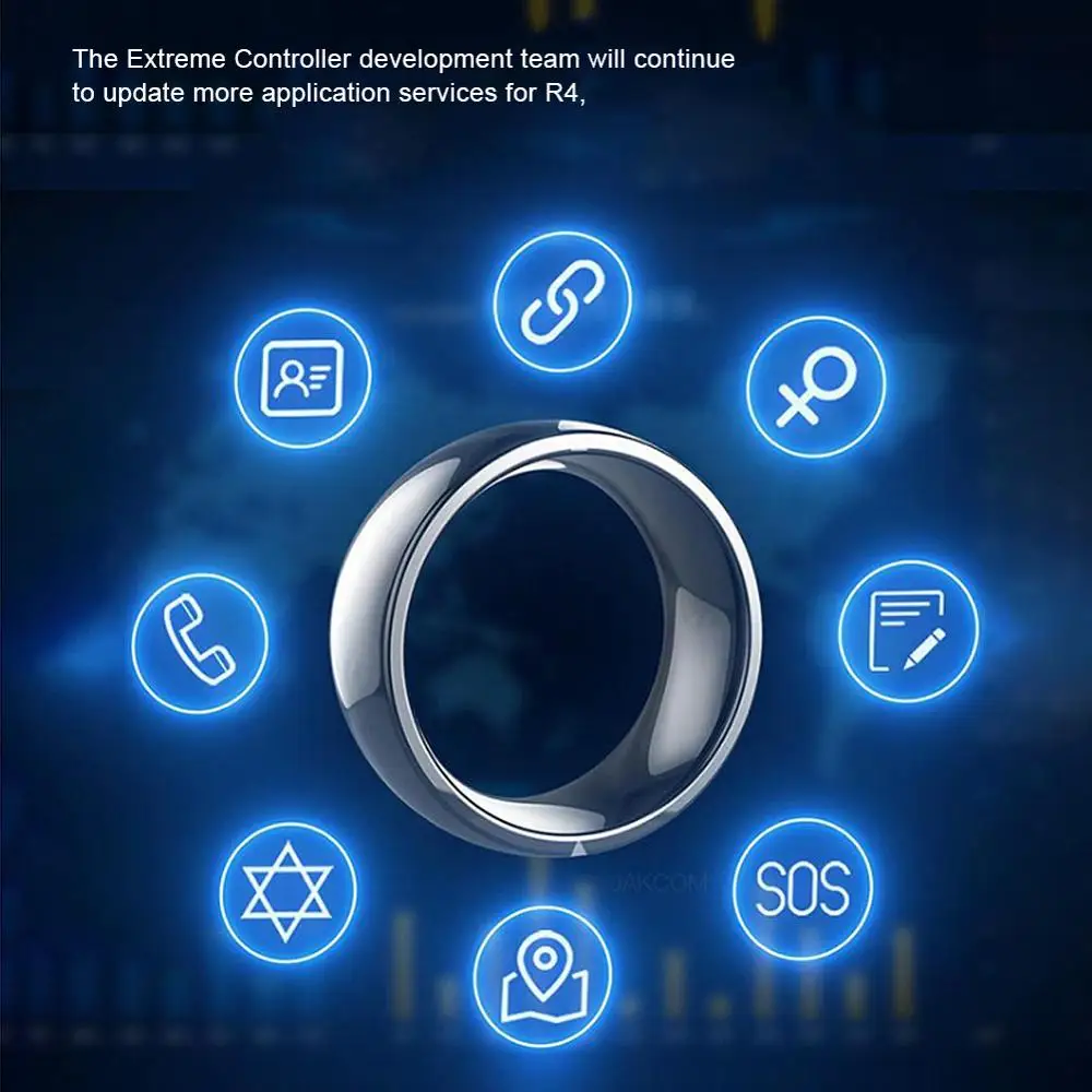 R4 Waterproof NFC Smart Ring App Enabled Wearable Technology Magic Ring