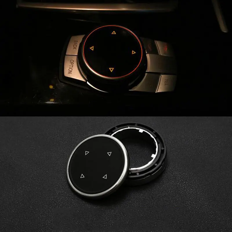Для iDrive Автомобильная Мультимедийная Кнопка Крышка отделка Ручка Наклейка для BMW