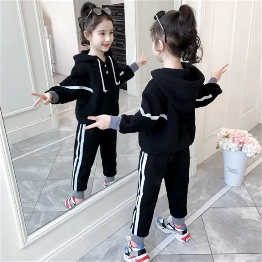 

Autumn winter Girl Clothes Hoodies+Pants Sport Suit Girls Clothing Set Kids Children Clothing 2pieces Teenager Casual Tracksuit