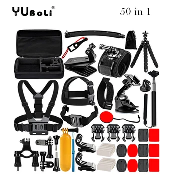 

50 in one accessories Kit for Gopro hero9 8 7 6 5 for OSMO XiaoMi for yi 4K EVA GS02 outdoor sports camera accessories universal