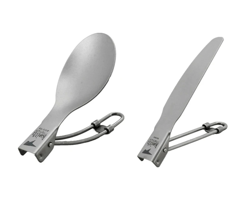 Keith открытый Титан складной ложка Spork нож кемпинг столовые приборы беспорядок Комплект Ti530234