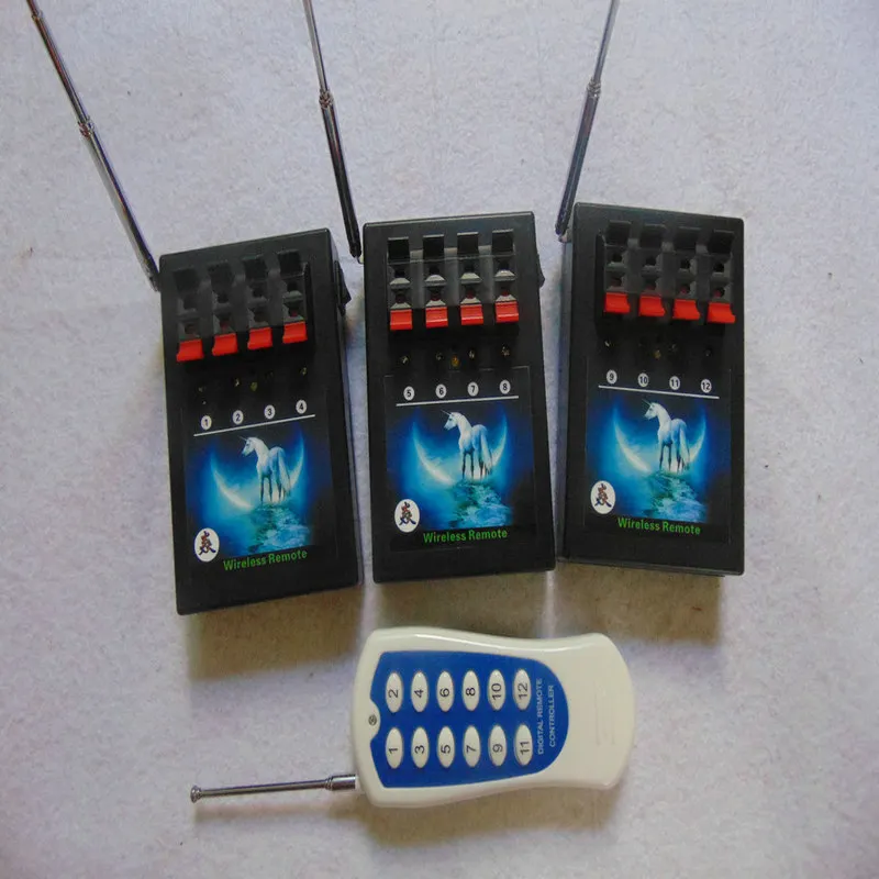 12 каналов сценическое оборудование беспроводной переключатель led 3 приемника 4 кия фейерверк дистанционного AM04R-3 сцены свадьбы