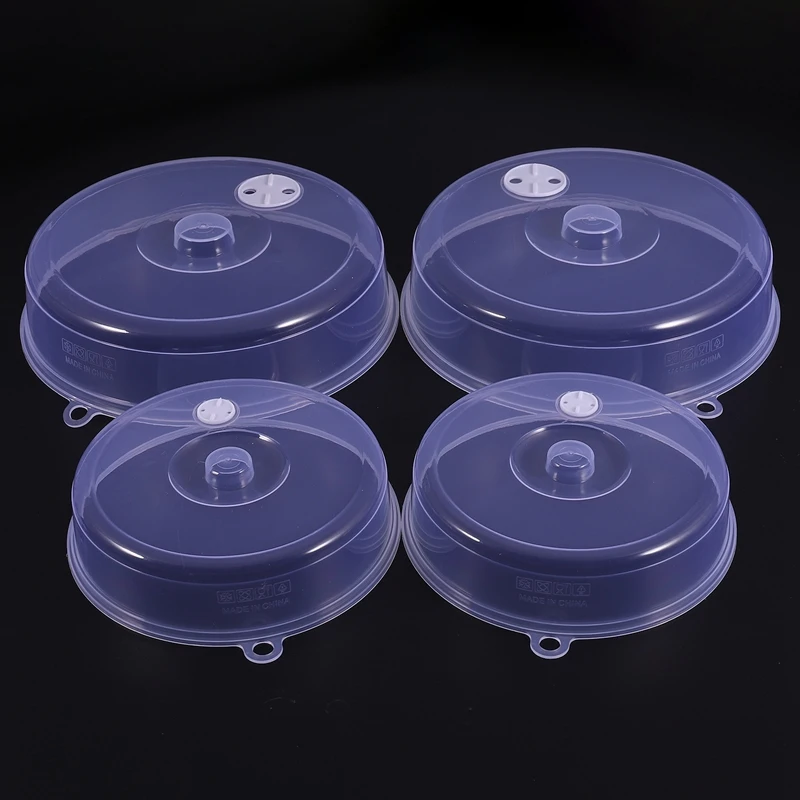 New-4PCS пластиковая Герметичная крышка для хранения продуктов, крышка для микроволновой печи, крышка для крышки с подогревом, маслостойкая крышка