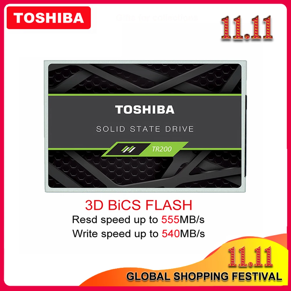 TOSHIBA 240 GB твердотельный накопитель TR200 SSD 480 GB 64-слой 3D BiCS FLASH TLC 2," SATA III 960 GB внутренний диск для портативных ПК